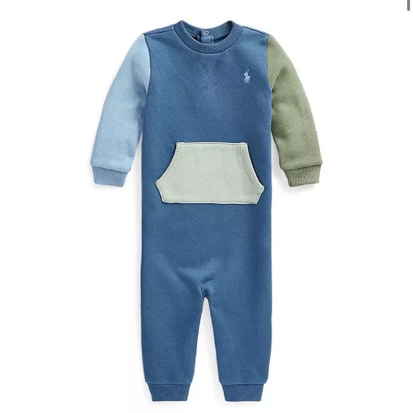Polo Ralph Lauren Other - POLO RALPH LAUREN Baby Boys Color-Blocked Fleece Coverall One Piece